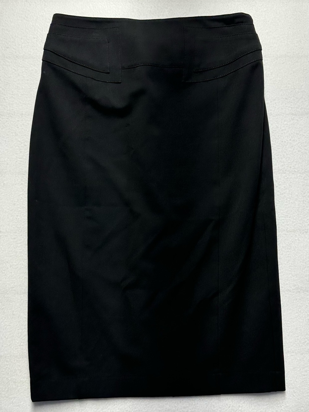 Express Size 8 Black Pencil Skirt – 27” Length Satin Leopard Print Lining